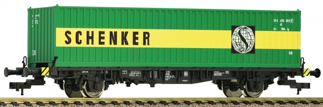 Container carrier car type Lgjs 598 with container Schenker<br /><a href='images/pictures/Fleischmann/Fleischmann-524001.jpg' target='_blank'>Full size image</a>